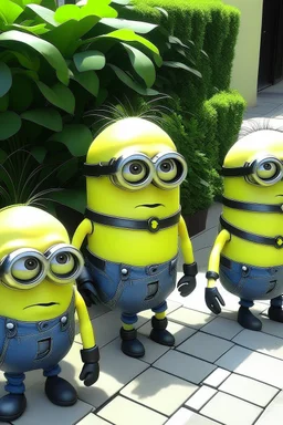 poor minions in side walk area