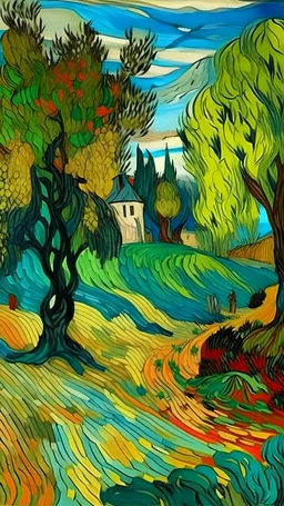 A magical dreamland painted by Vincent van Gogh