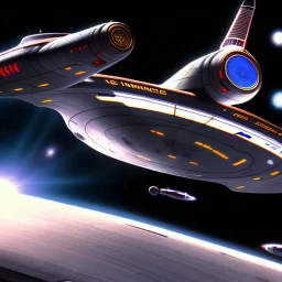 Star trek ship, 2 nacelles