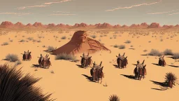 desert, comic style