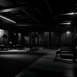 dark monochrome gym