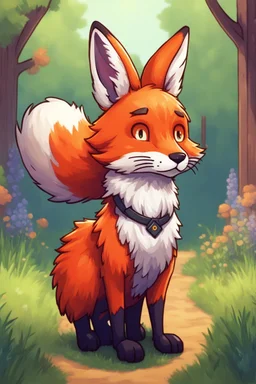 a hybrid of a fox and a rabbit, stardew valley style