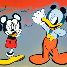 ghosts of donald duck and mickey mouse by picasso