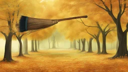 Broom from Bibi Blocksberg called Kartoffelbrei. Witch broom, magical. Digital Art, Masterpiece. Fantasy. Dream. Dreamy. Surreal.