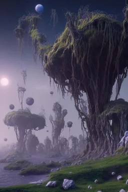 alien STRANGE WORLDS, 8k, finely detailed, photo realistic.