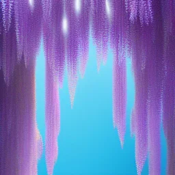 a magical crystal vertical light, pink and blue wisteria , pink vertical, blue lake,sharp, background vertical blue gradient vertical, elegant, highly detailed, artstation, concept art, smooth, sharp focus, illustration, 8k, splash art, wallpaper, key visual