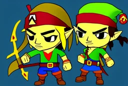 Cartoony and muscular Captain Jack Sparrow, Legend Of Zelda: Wind Waker style, stylized, colorful, adventurous.