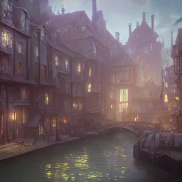 A school in a magical canal town for warlocks and witches