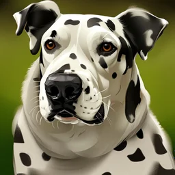 Hermoso perro Dalmata arte caricatura