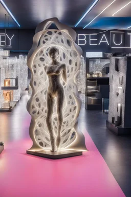 the sculpture is unusual in the form of light