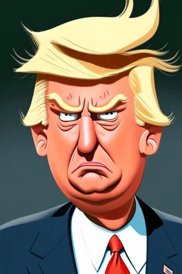 Donald Trump Former President of the United States 2d cartoon