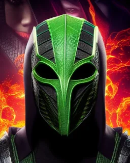 reptilian , mask cover whole face and hood , mortal kombat 11, highly detailed, hyper-detailed, beautifully color-coded, insane details, intricate details, beautifully color graded, Cinematic, Color Grading, Editorial Photography, Depth of Field, DOF, Tilt Blur, White Balance, 32k, Super-Resolution, Megapixel, ProPhoto RGB, VR, Half rear Lighting, Backlight, non photorealistic rendering