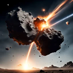 Meteorites colliding