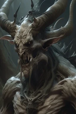 Bosch nightmares paint inf style Title: a creature with horns ,insanely detailed octane render trending on artstation, 8k artistic photography, photorealistic concept art, soft natural volumetric cinematic perfect light, chiaroscuro, award-winning photograph, masterpiece, oil on canvas, Raphael, Caravaggio, Greg Rutkowski, people, beksinski, Giger