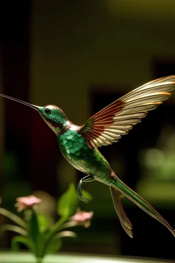 Imagina un museo extraordinario que se asemeja a un colibrí en pleno vuelo, con su cuerpo elegante y alas extendidas como si estuviera a punto de posarse en una flor.