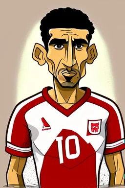 Hannibal Al-Mujabri Tunisian football player cartoon 2d