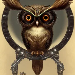 Biomechanical steampunk Owl