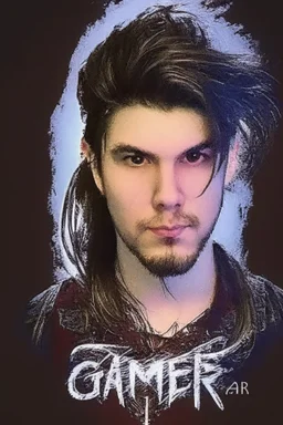 male gamer logo portrait attractive fantasy