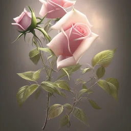 beautiful rose in moonlight