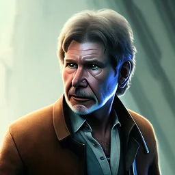 transparent portrait of harrison ford as han solo, brown eyes, realistic, rough facial skin, cinematic lighting, photorealistic, volumetric light and shadow, hyper HD, octane render, unreal engine, insanely detailed and intricate, hyper-realistic,