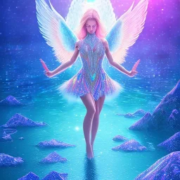 cristal angelic crystalline, blue,pink , cosmic, opalescent, gemstones, crystals, other worldly,water,bright, ice background, snow lake blue