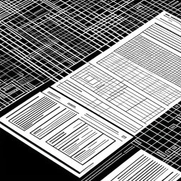 3d-website wireframe in weiß, schwarzer hintergrund mit farbverlauf, detailarm