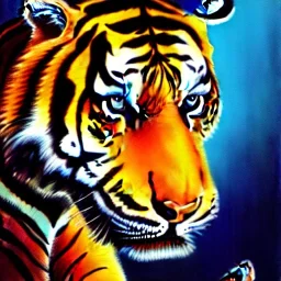 portrait of a Tiger Boris Vallejo Style