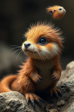 dinosaur weasel with cute fur