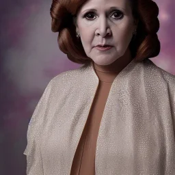 [[extrem stunning photorealistic carrie fisher as princess leia in star wars]] :: [[photorealistic sharp brown eyes, inticate ornate white gown, symmetrical short hair, head and shoulders portrait by Annie Leibovitz, 8k resolution photorealistic hyperdetailed portrait, intricately detailed, triadic colors]] :: [[galaxy background]]