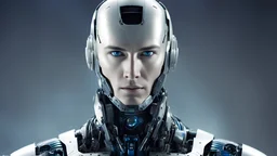 uomo bionico androide umanoide con volto orione vega fender astronave galassie