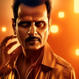 Indian actor Manoj bajpayee, Cartographic, Circuitry, Golden Hour, Closeup-View, 16k, Lumen Global Illumination, Diffraction Grading