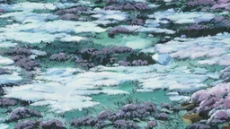 This area is a graveyard where creatures that have died from extreme cold. Each creature is encased in a thick coat of ice, preserving its remains.