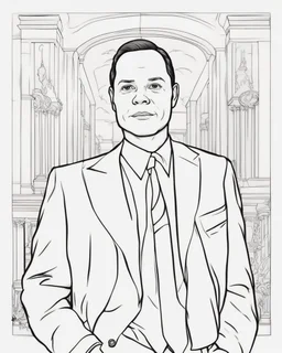 Outline art for coloring pages with DR. CHARLES DREW , white background, sketch style, only use black outline, white background, no shadows and well and clear outline , white background, sketch style, only use black outline, white background, no shadows and well and clear outline