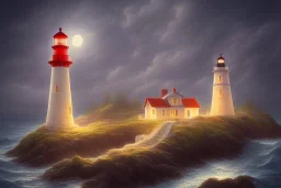 scenery lighthouse by night