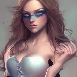  moderm pin-up , perfecet eyes, cute fine face