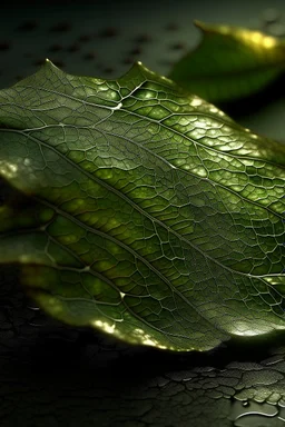 Organic leaf became metallic