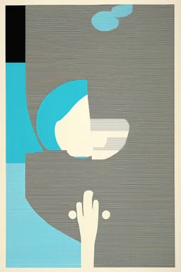 the spirit who engenders the opposites (light/darkness; earth/water), as well as the possibilities that emerge from the space between them; a surreal mashup of the styles of Gerd Arntz and Tomma Abts