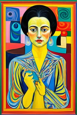 optical art with a bit of surrealism and the color palette of Matisse