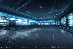 equirectangular projection grid of a futuristic bladerunner cyberpunk trainstation in the rain at night, volumetric lighting 4k spherical panorama realityengine photorender hyperdetailed cinematic