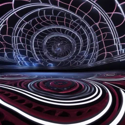 a luxury night club dance stage with nice fractal patterns on floor