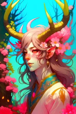 longer hair, more blossoms, more antlers