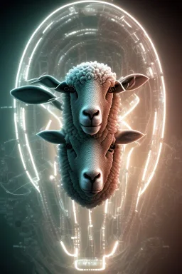 sheep brain cyborg, matrix style