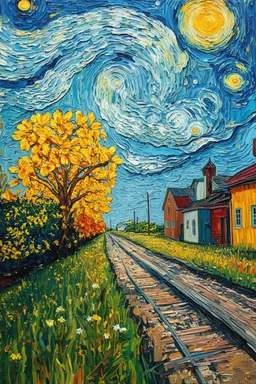 To dream big again, consciously let go of your baggage to create new dreams; Post-Impressionism in the style of Van Gogh