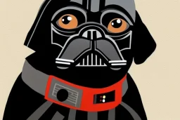 Darth vader as a pug