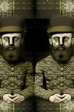 Stereoscope pattern image of a man