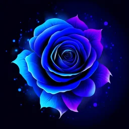 Create blue rose and purple background