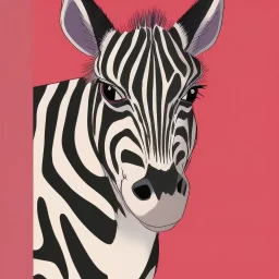  female zebra with lipstick