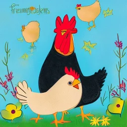 2 friend chickens finding a beautiful stone as a childrens bookcover