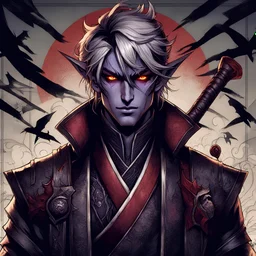 drow, dark elf, male, chiseled