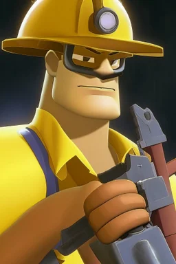 Team Fortress 2 engineer holding golden wrench